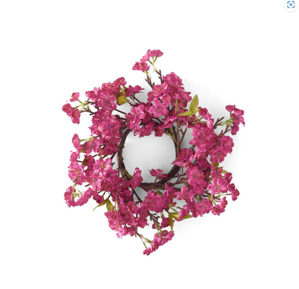 14' Cherry Blossom Candle Ring Wreath